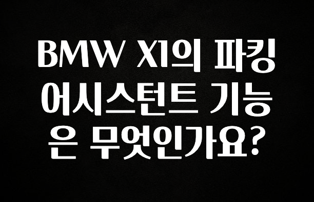 BMW X1의 파킹 어시스턴트 기능은 무엇인가요?