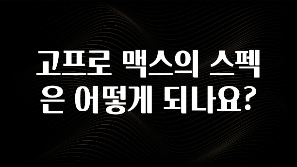 고프로 맥스의 스펙은 어떻게 되나요?