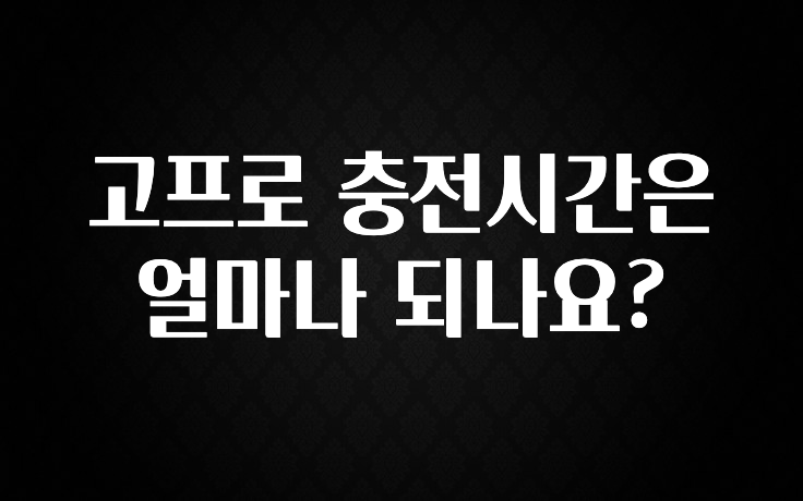 고프로 충전시간은 얼마나 되나요?