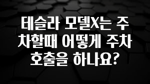 테슬라 모델X는 주차할때 어떻게 주차 호출을 하나요?