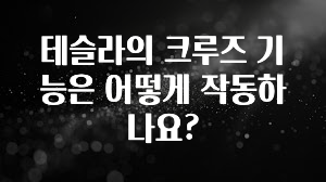 테슬라의 크루즈 기능은 어떻게 작동하나요?