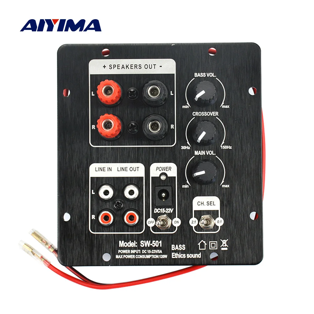 AIYIMA 2.1 디지털 서브우퍼 SMD 통합 앰프 오디오 보드 독립 2.0 채널 출력 홈 사운드 스피커 앰프