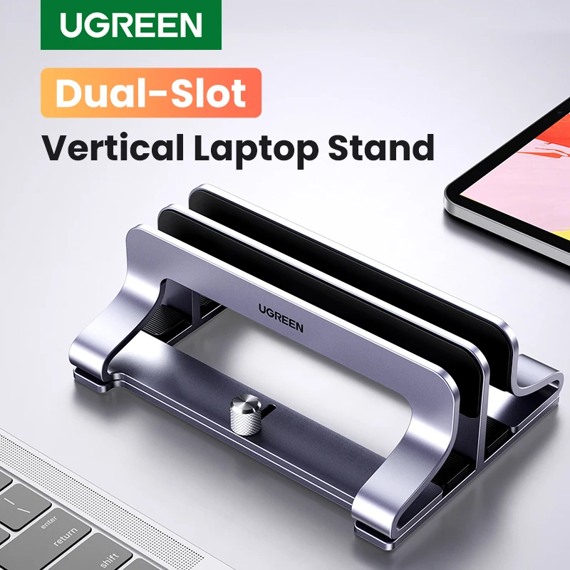 MacBook Air Pro 용 UGREEN 세로 형 노트북 스탠드 홀더 알루미늄 접이식 노트북 스탠드 노트북 지원 MacBook Pro Tablet Stand