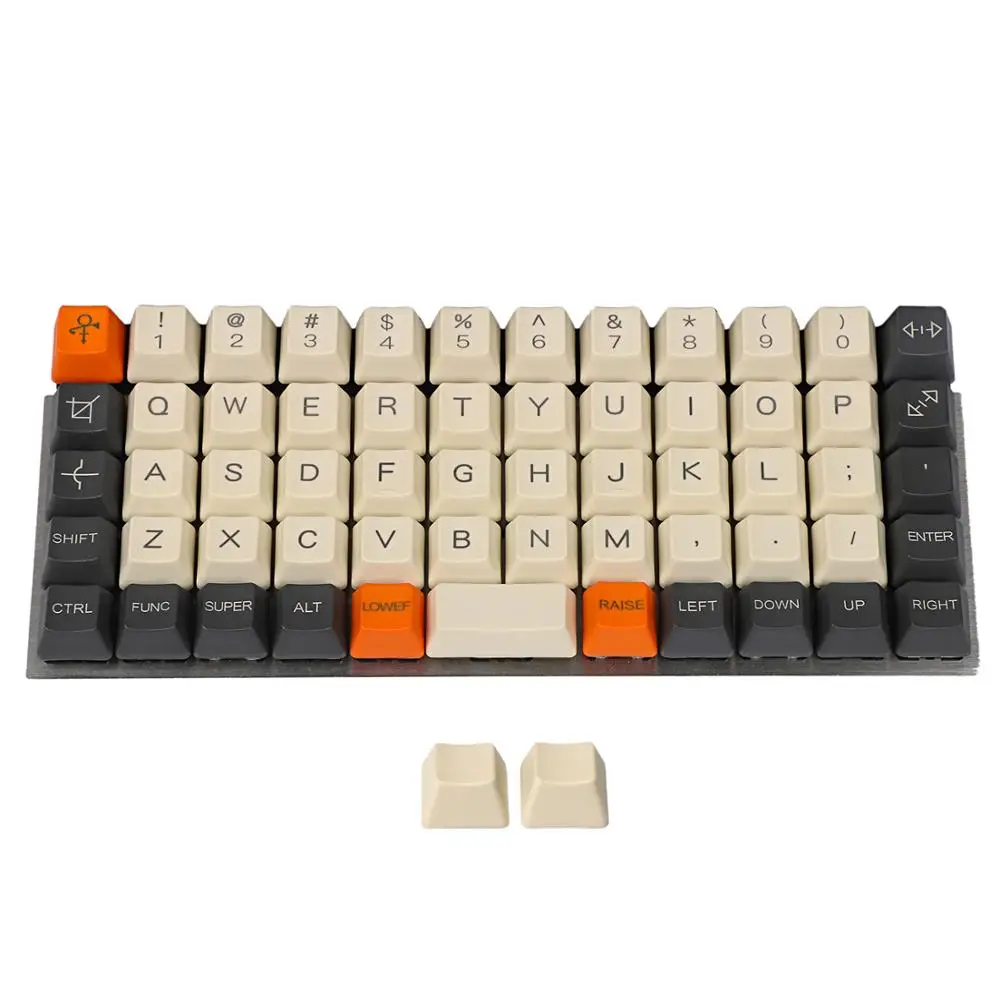YMDK Planck YMD40 V2 Niu40 Preonic Keyset 탄소 레이저 에칭 40% 상단 인쇄 OEM 키캡 1.5mm 두께 PBT
