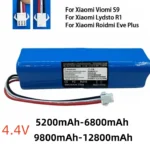 2024 100% 오리지널 XiaoMi Viomi S9 Lydsto R1 Roidmi Eve Plus 14.4V 리튬 배터리 2P4S 5200mAh 6800mAh 9800mAh 12800mAh