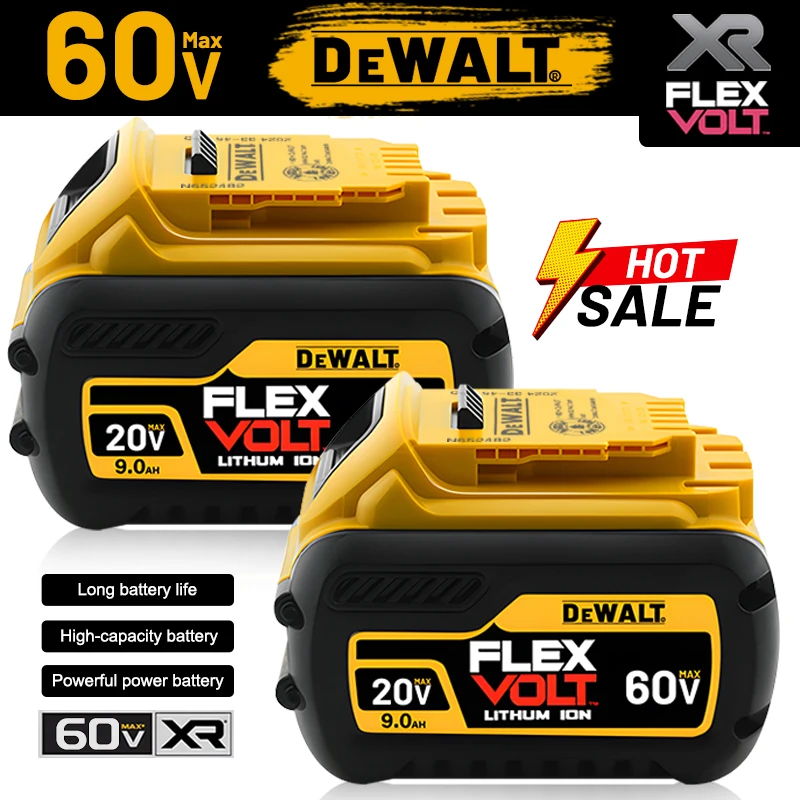 DCB200 원래 DEWALT 배터리 20V/60V 9000mAh